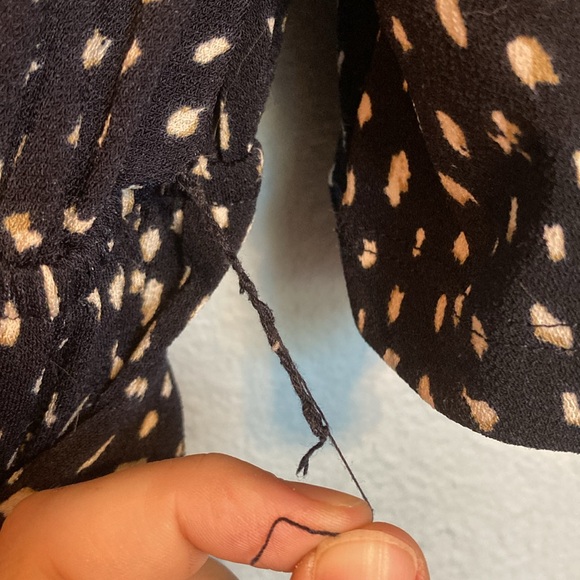 Isabel Maternity Womens Size L (Mat) V-Neck Short Sleeve Dress Waist Tie Black - Picture 7 of 16